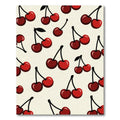 Playful Retro Red Cherry Illustration Rug
