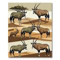 Desert Oryx Wildlife Earthy Tones Rug