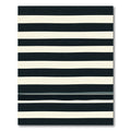 Classic Black and Cream Stripe Rug
