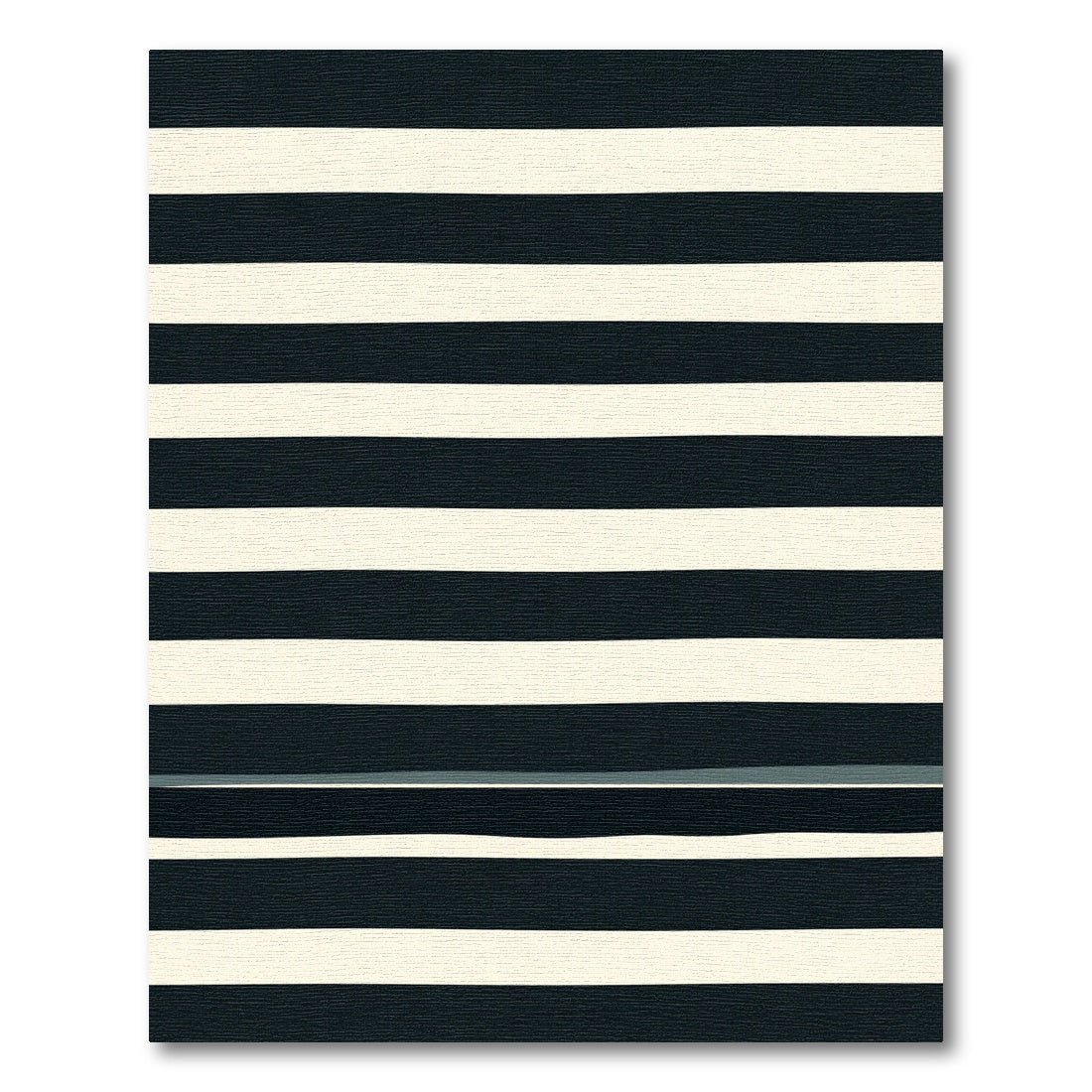 Classic Black and Cream Stripe Rug