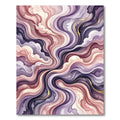 Abstract Fluid Swirls in Mauve and Gold Rug