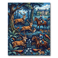 Enchanted Forest Hunt Wildlife Tapestry Rug