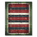 Distressed Crimson Navy American Football Field Rug