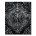 Ornate Gray Floral Damask Rug