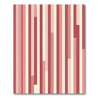 Crimson Pink Vertical Stripe Composition Rug