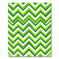 Vibrant Lime Emerald Zigzag Chevron Rug
