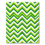 Vibrant Lime Emerald Zigzag Chevron Rug
