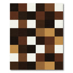 Modern Earthy Grid Block Abstract Rug