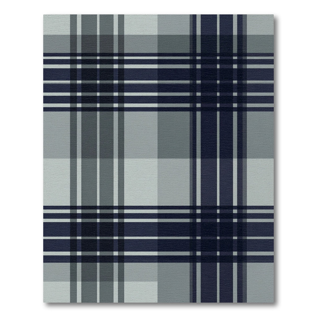 Classic Charcoal And Slate Plaid Rug