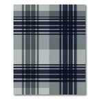 Classic Charcoal And Slate Plaid Rug