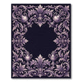 Ornate Lilac Urn Acanthus Scrollwork Rug