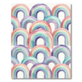 Watercolor Pastel Rainbow Arched Pattern Rug
