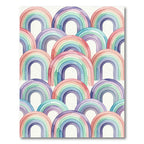 Watercolor Pastel Rainbow Arched Pattern Rug
