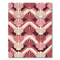 Coral Shell Chevron Geometric Accent Rug