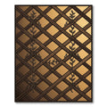 Brown Lattice Vine Medallion Rug