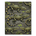 Lush Green Tropical Lizard Scape Rug