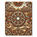 Golden Sun Ancient Pyramid Geometric Rug