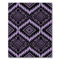 Purple Geometric Tribal Diamond Ikat Rug