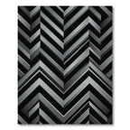 Modern Charcoal Geometric Chevron Angle Rug