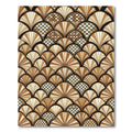 Art Deco Fan Scallop Brown Rug