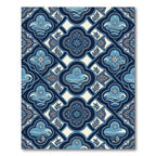 Coastal Nautical Star Wave Quatrefoil Rug