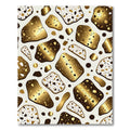 Gold Speckled Abstract Pebble Collage Rug