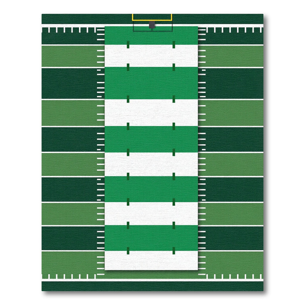 Modern Emerald Green Grid Field Rug