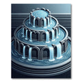 Tiered Arch Waterfall Blue Rug