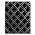 Monochromatic Industrial Geometric Interlinked Grid Rug