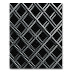 Monochromatic Industrial Geometric Interlinked Grid Rug