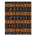 Tribal Ochre Animal Geometric Banded Rug