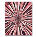 Coral Sunburst Geometric Radiance Rug