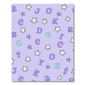 Lavender Alphabet Star Scatter Rug