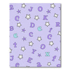 Lavender Alphabet Star Scatter Rug