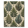 Emerald Green Tropical Leaf Arrangement Rug