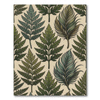 Emerald Green Tropical Leaf Arrangement Rug