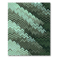 Ombre Mint Green Chevron Pattern Rug