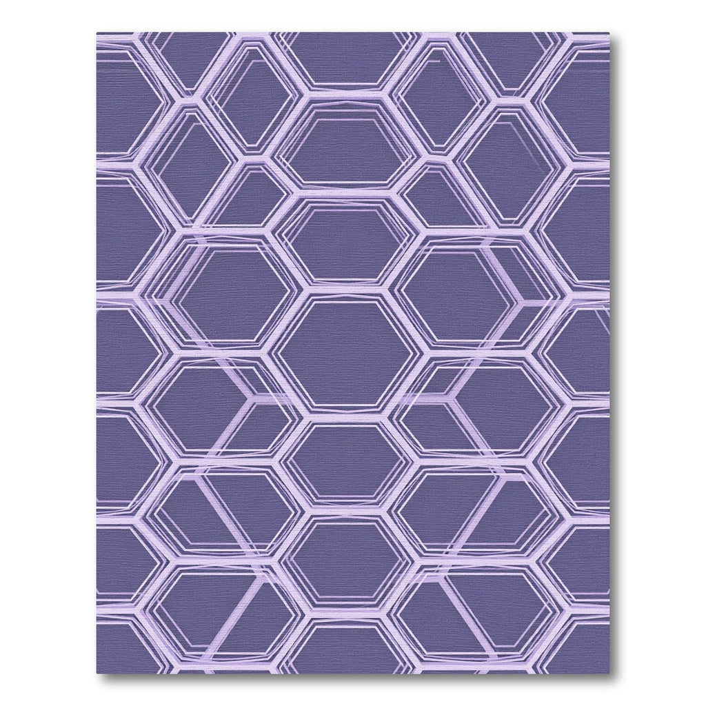 Sophisticated Lavender Geometric Honeycomb Rug