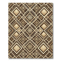 Geometric Earth Tone Diamond Lattice Rug
