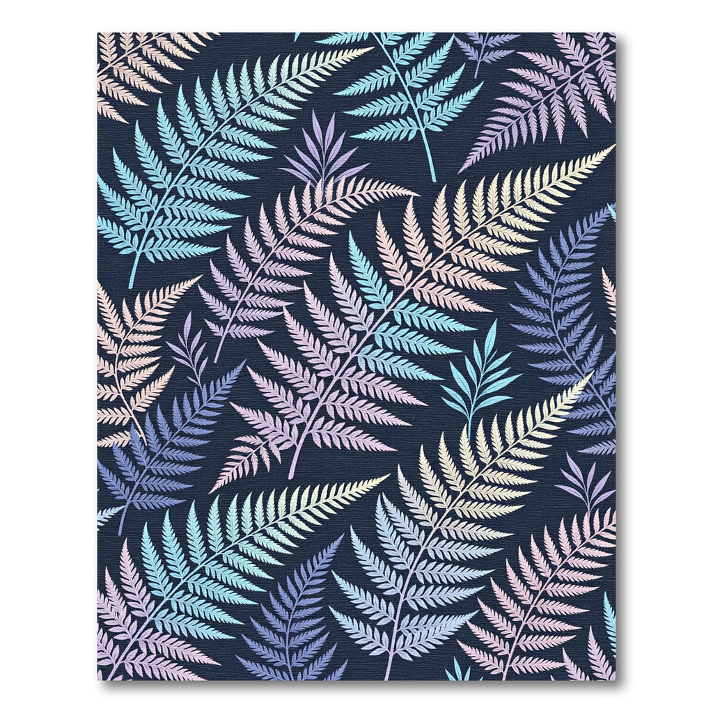 Pastel Fern Leaf Pattern Background Rug