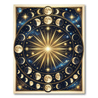 Celestial Golden Moon Phase Astrology Rug