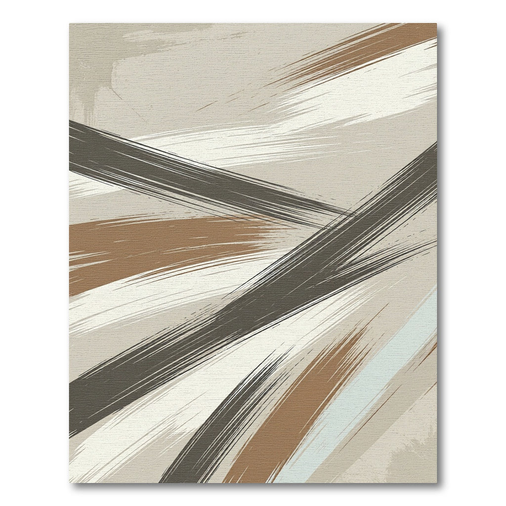 Modern Earthy Abstract Brushstroke Rug