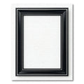 Black Elegant Beveled Edge Frame Rug