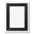 Black Elegant Beveled Edge Frame Rug