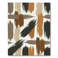 Earthy Abstract Brushstroke Ochre Bronze Rug