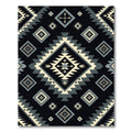 Black Geometric Diamond Native Inspired Rug