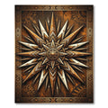 Celestial Gold Sunburst Geometric Area Rug