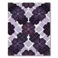 Purple Clover Geometric Plaid Tile Rug