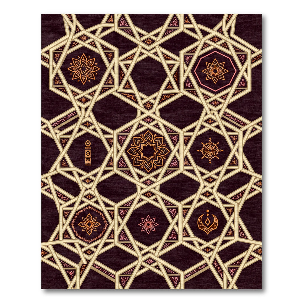 Geometric Starburst Medallion Cream Rug