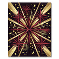Crimson Starburst Confetti Blast Rug